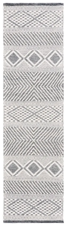 Safavieh Couture Vermont Collection Hand Woven Area Rug, Ivory / Black, 2'-3" x 8'