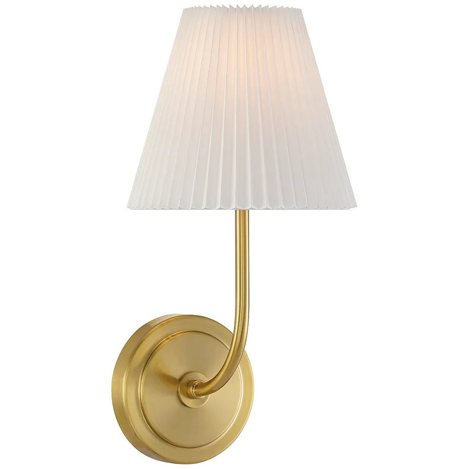 Possini Euro Nina 14" High Gold Plate Wall Sconce
