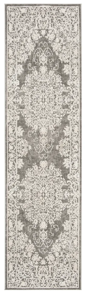 Arlo Home Woven Area Rug, RFT664B, Dark Grey/Cream,  2' 3" X 8'