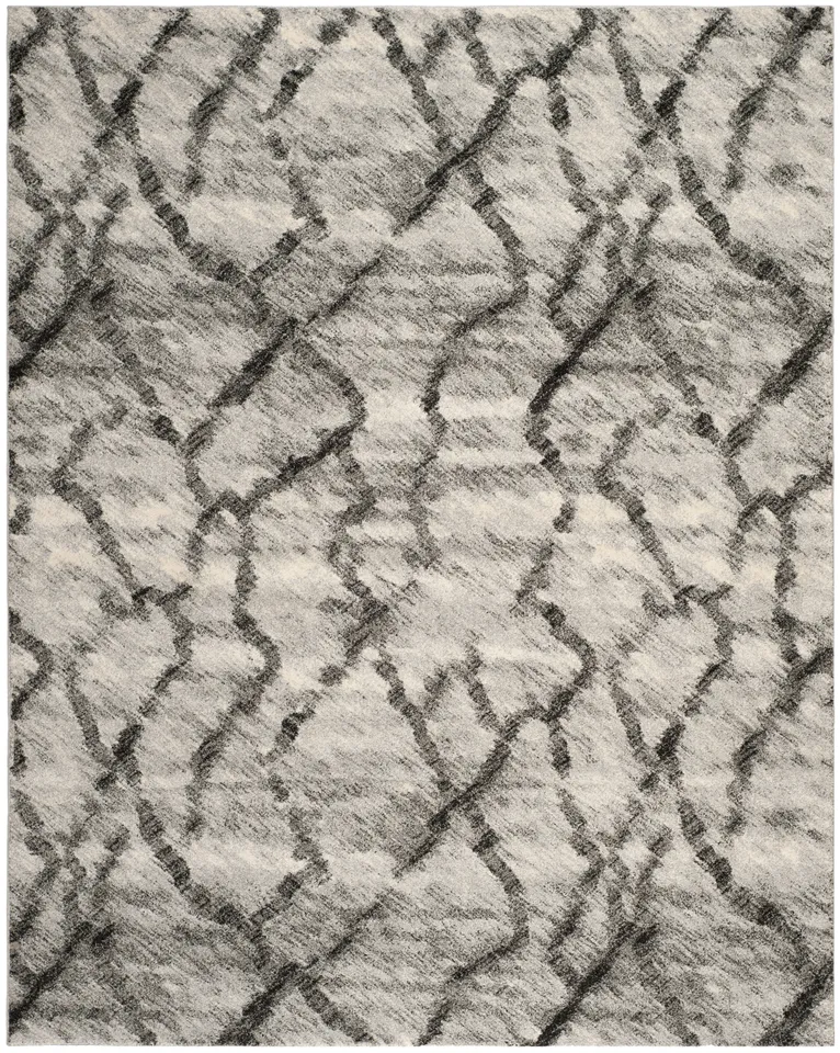 Arlo Home Woven Area Rug, RET2144-7990, Light Grey/Black,  8' X 10'