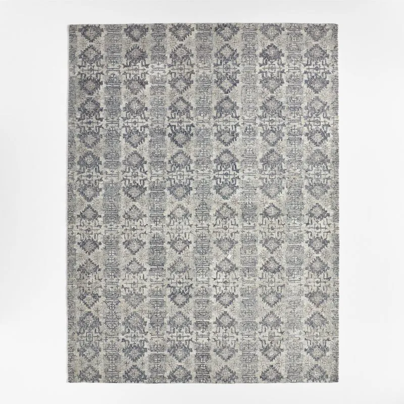 Alvarez Wool Hand-Tufted Mineral Blue Runner Rug 2'10"x9'