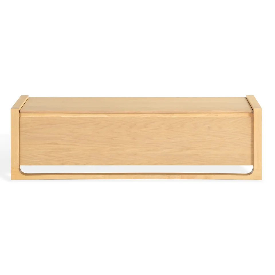 Tyrell Wood Storage Bench - Natural
