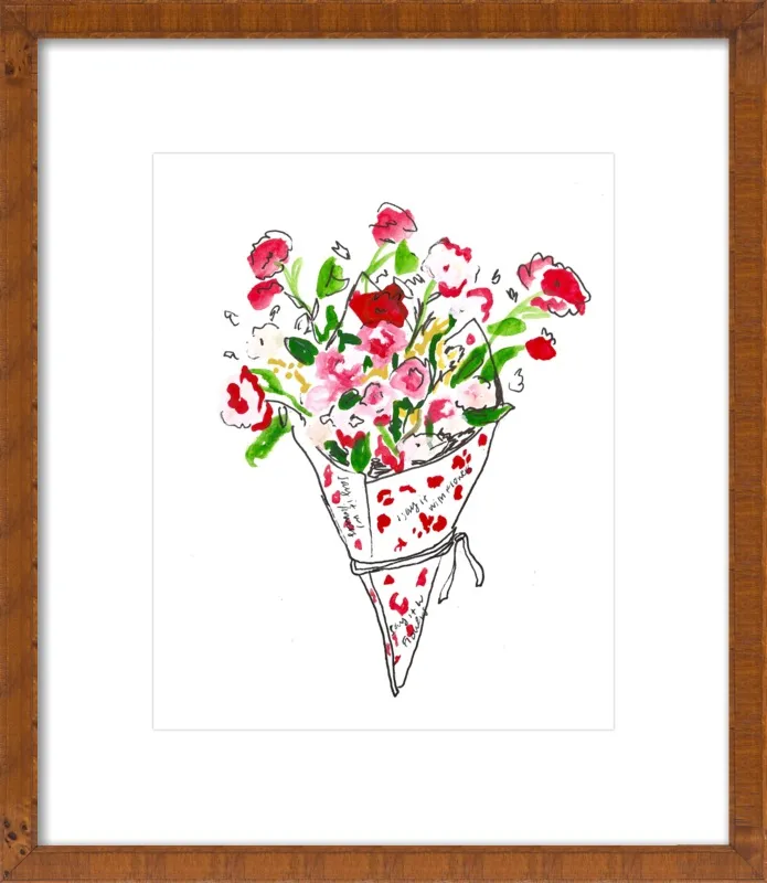 Bodega Flowers in Pink and Red by Larsen McDowell for Artfully Walls