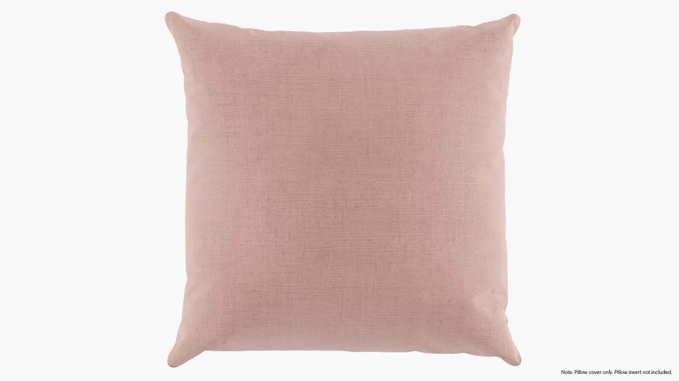 Throw Pillow Cover 16", Blush Everyday Linen, 16" x 16"