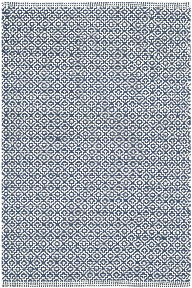 Arlo Home Hand Woven Area Rug, MTK717H, Ivory/Navy,  3' X 5'