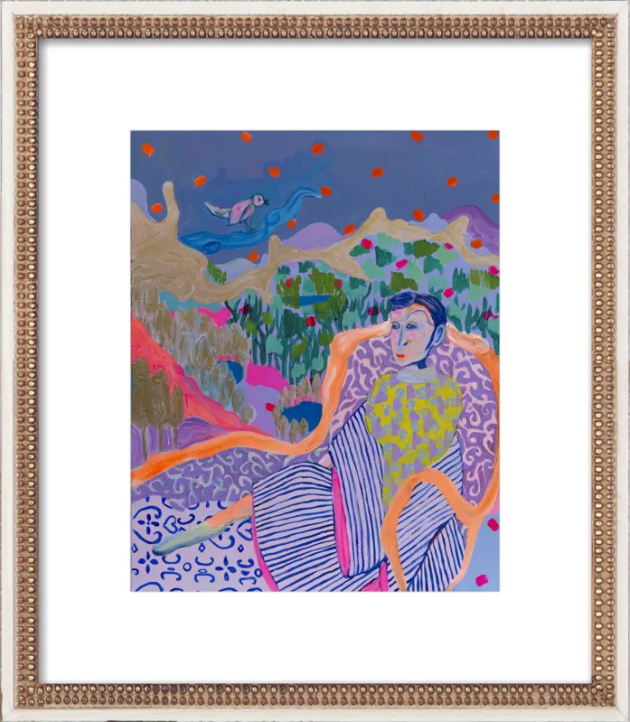 "The Nightingale" illustration by Davina Shefet for Artfully Walls