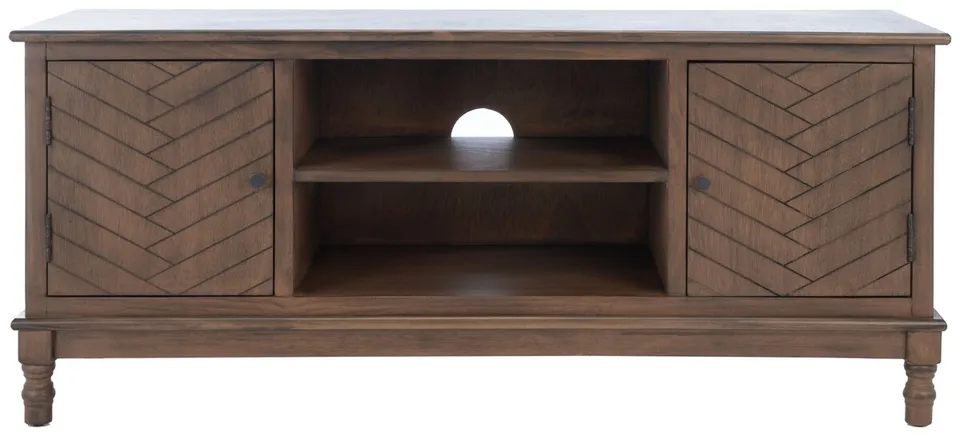 Magnolia 2 Door 2 Shelf Media Stand - Brown