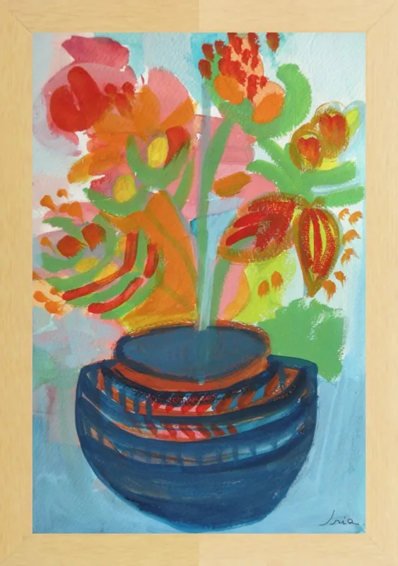 Red Flowers by Iria Fernandez Alvarez for Artfully Walls