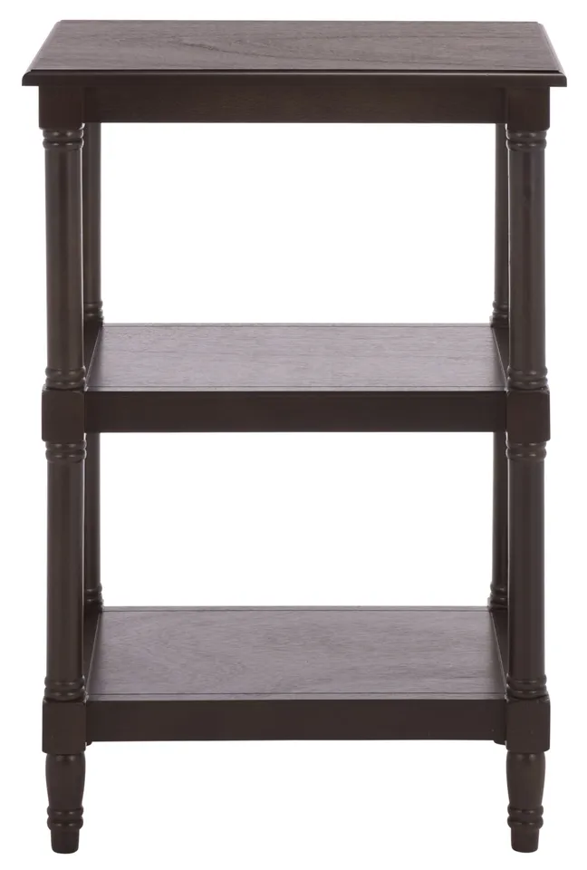 Cassie 3 Shelf Accent Table - Dark Chocolate