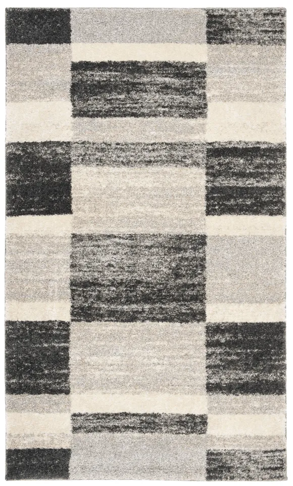 Arlo Home Woven Area Rug, RET2692-9079, Black/Light Grey,  3' X 5'
