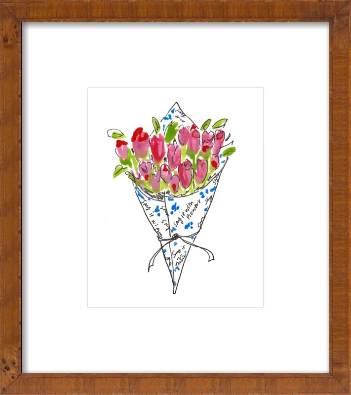 Bodega Flowers in Blue and Pink by Larsen McDowell for Artfully Walls