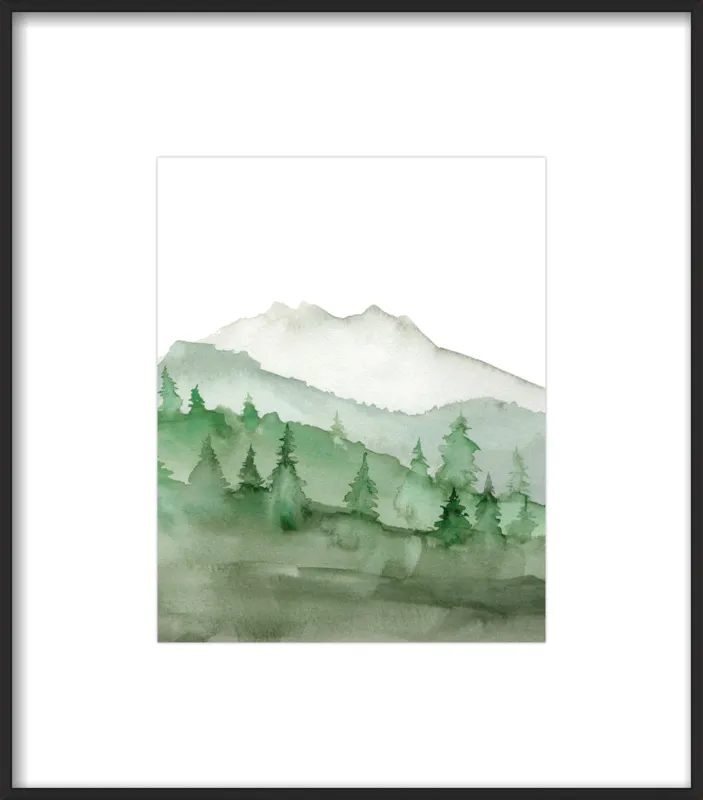 Watercolor Mountain Art Print by Lana Effron for Artfully Walls