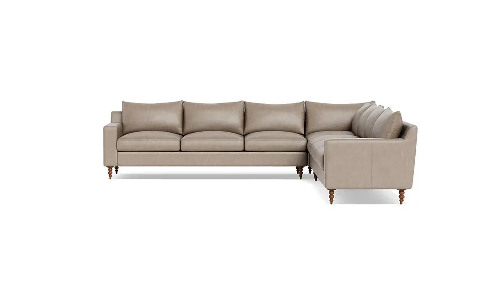 Sloan 6-Seat Leather Corner Sectional Sofa