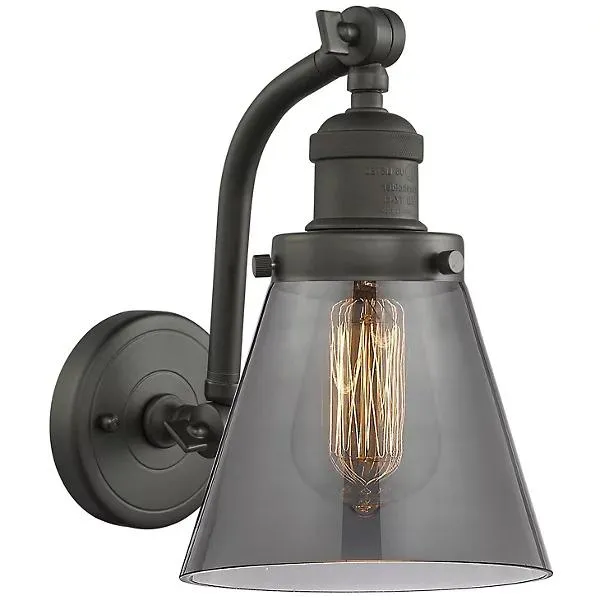 Zachary Glass Curved Arm Wall Sconce