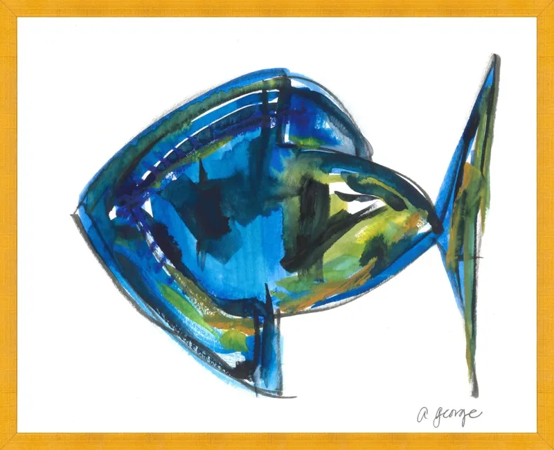 Asbtract Fish by Anthony George for Artfully Walls