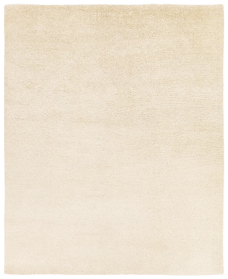 Lynelle Handknotted Solid Tan/Taupe Area Rug (6'x9')