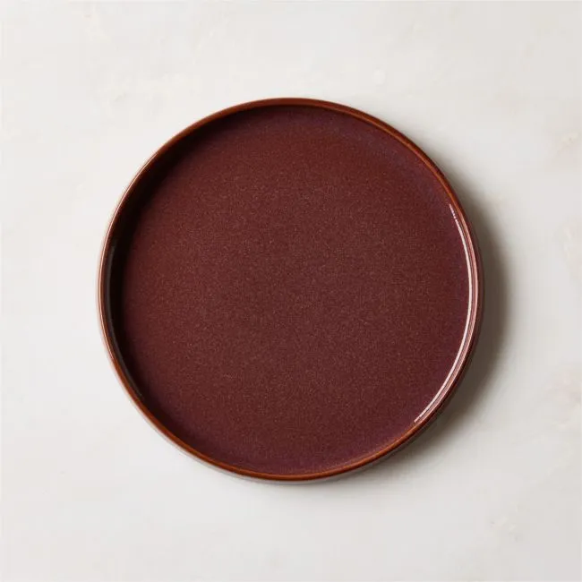 Prado Oxblood Salad Plate With Reactive Glaze
