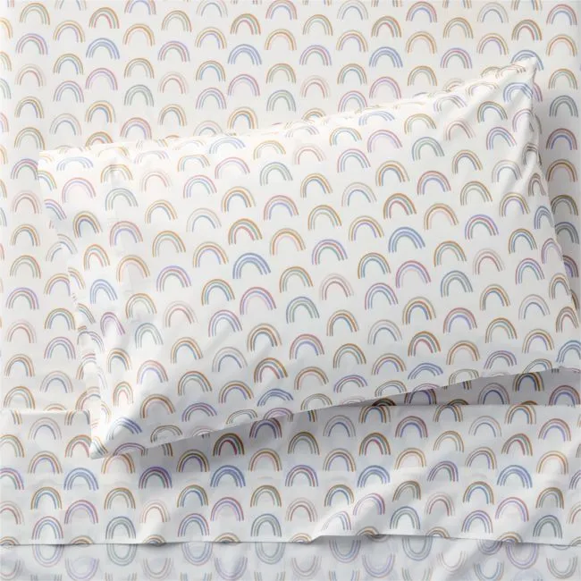 Stay Cool Gemma Rainbow 100% Organic Cotton Kids Twin Sheet Set