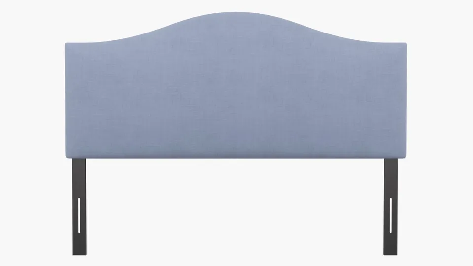 Camelback Headboard, Denim Everyday Linen, Queen