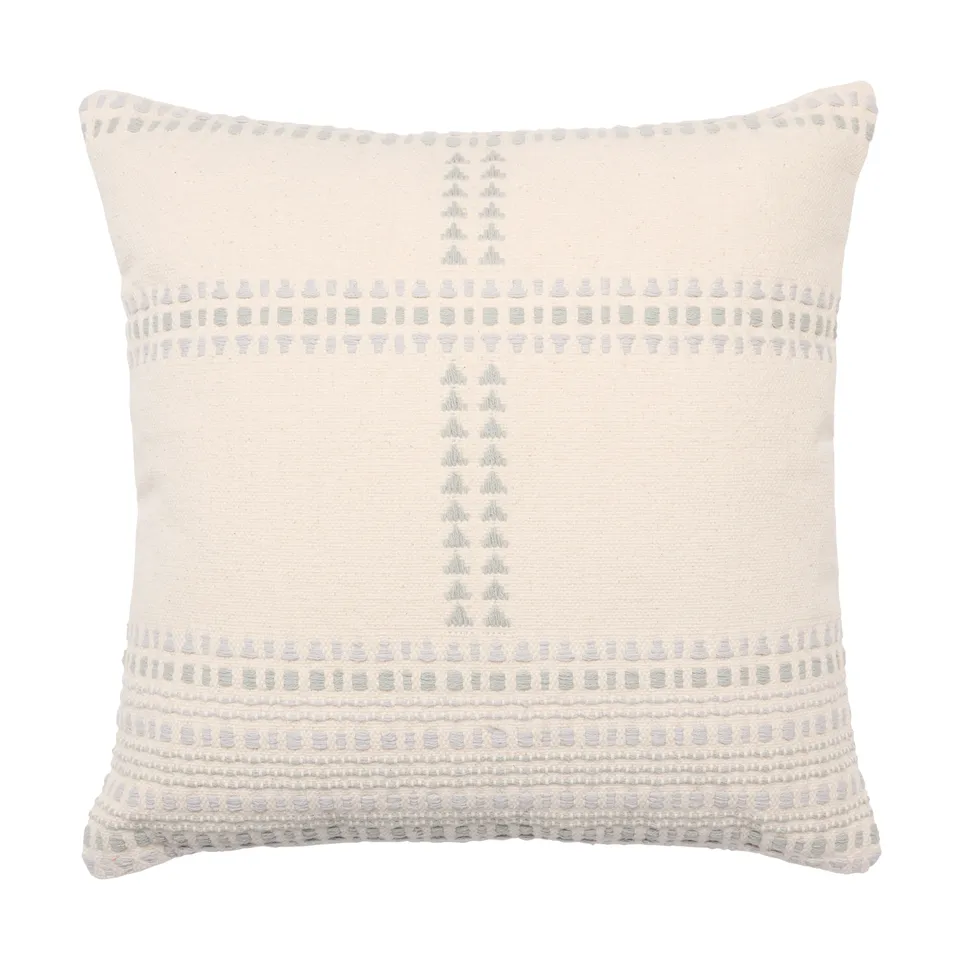 Design (US) White Blue 22"X22" Pillow