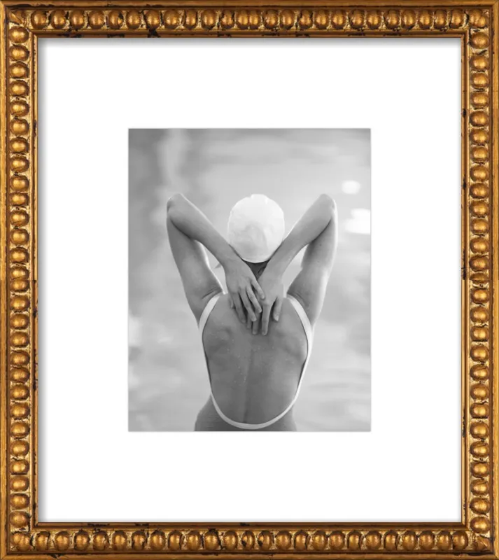 The Swimmer with a white  cap by Lucy Snowe for Artfully Walls
