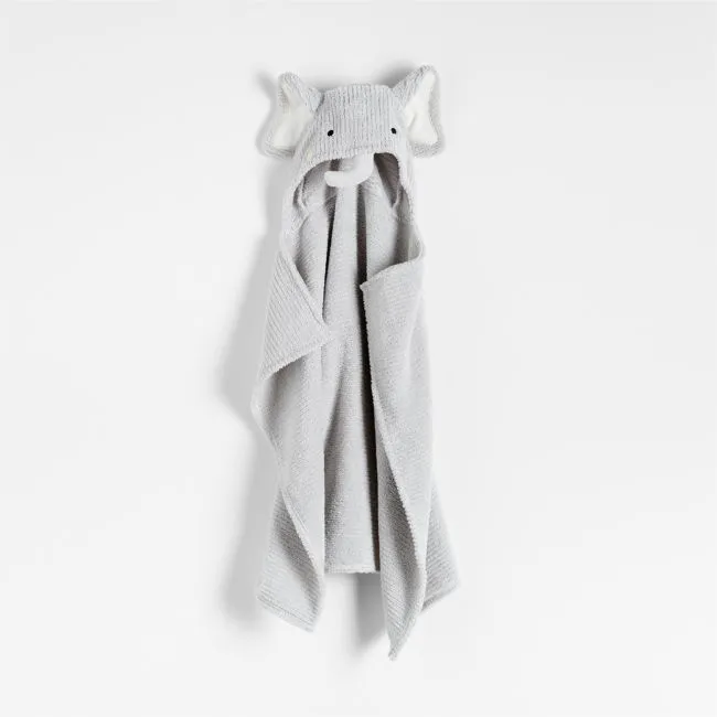 Elephant 100% Organic Cotton Hooded Baby Towel