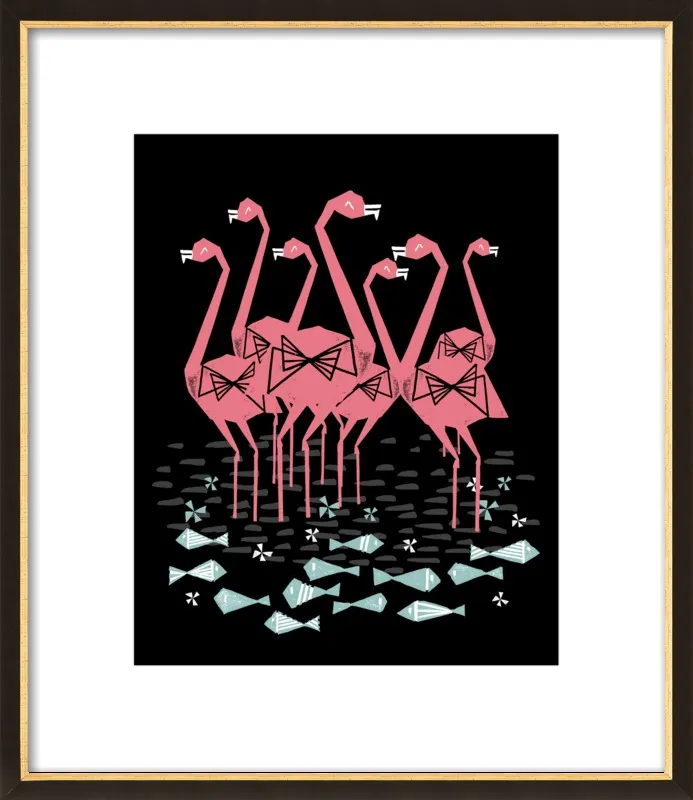 Flamingos by Andrea Lauren for Artfully Walls