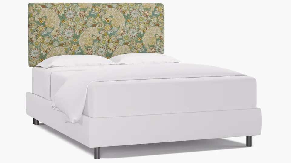 Square Back Headboard, Pistachio Siberian Tiger, Queen