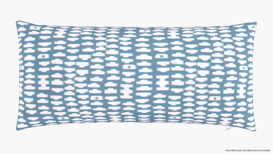 Throw Pillow Cover 14" x 30", Dusty Blue Odalisque, 14" x 30"