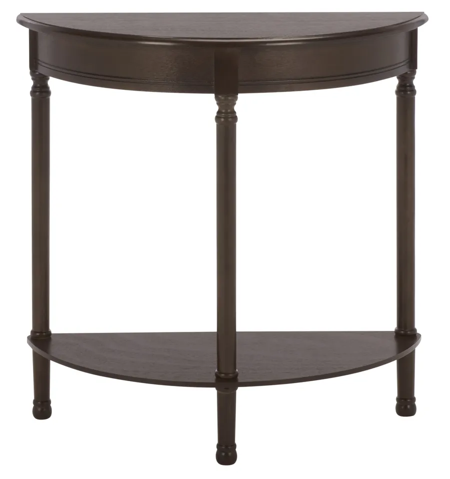 Tinsley 1/2 Round Console Table - Dark Chocolate