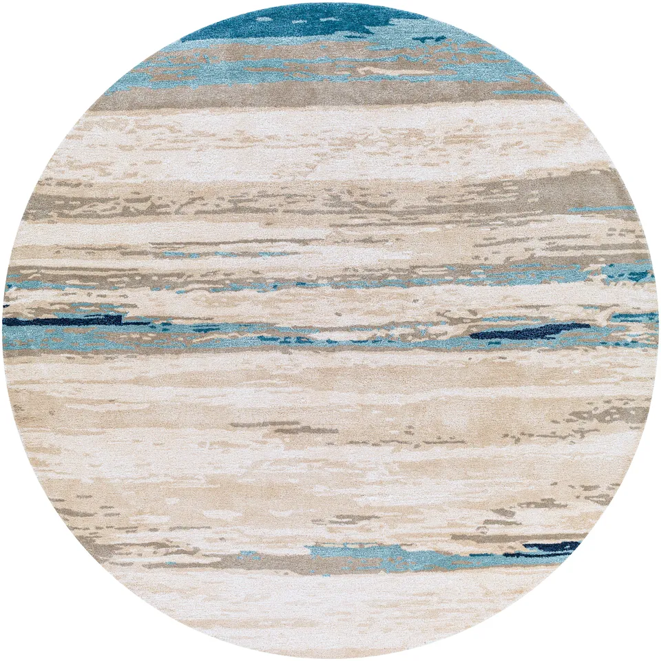 Kavita Beige Indoor 6' x 6' Handmade Rug