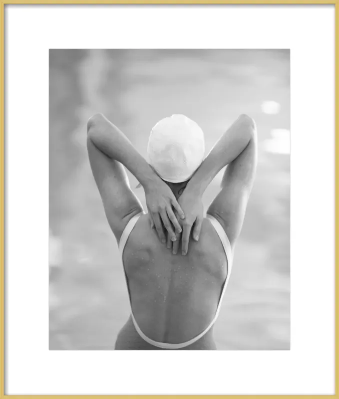 The Swimmer with a white  cap by Lucy Snowe for Artfully Walls