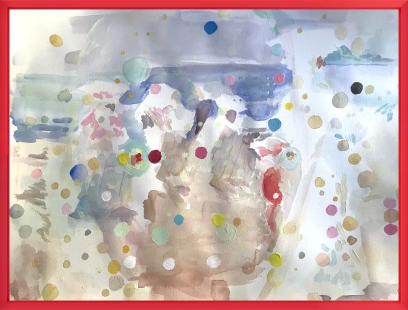 Beach scene (from memory)  by Hannah Dean for Artfully Walls