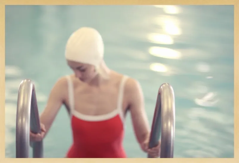 Swimmer in a Red Suit by Lucy Snowe for Artfully Walls