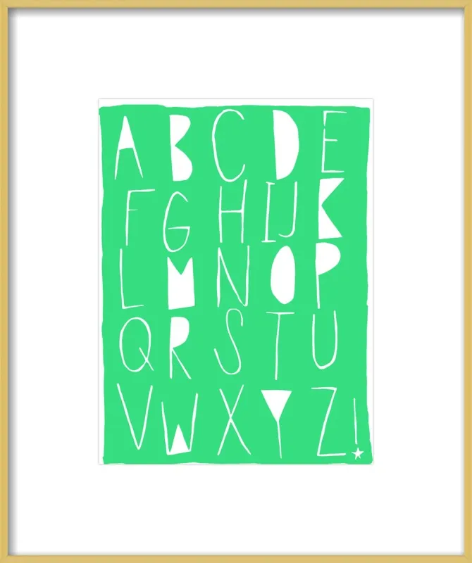 ABC Chart- Green by Kate Roebuck for Artfully Walls
