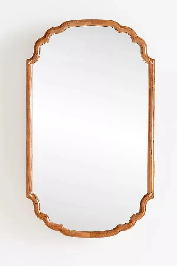 Alia Acacia Wood Mirrored Medicine Cabinet