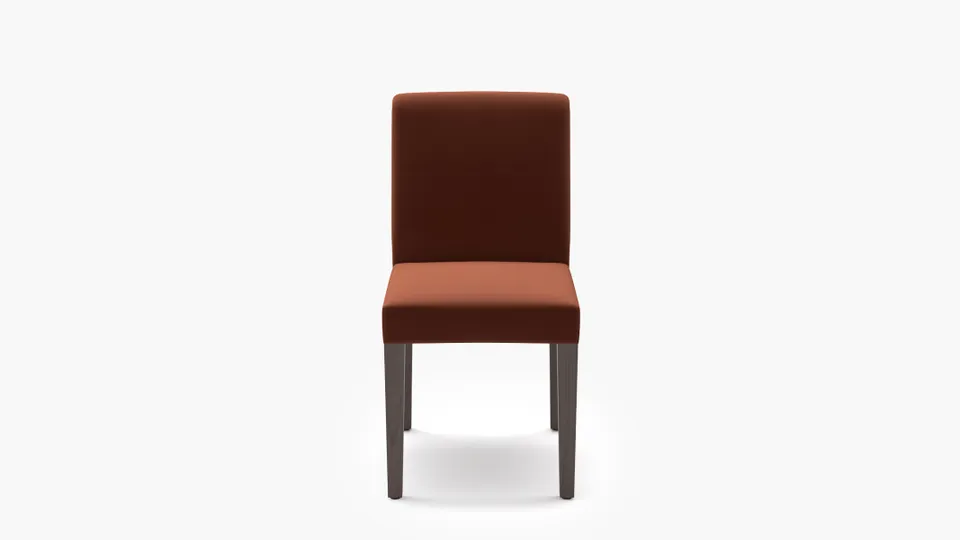 Signature Dining Chair, Rust Performance Velvet, Espresso Square Tapered Leg