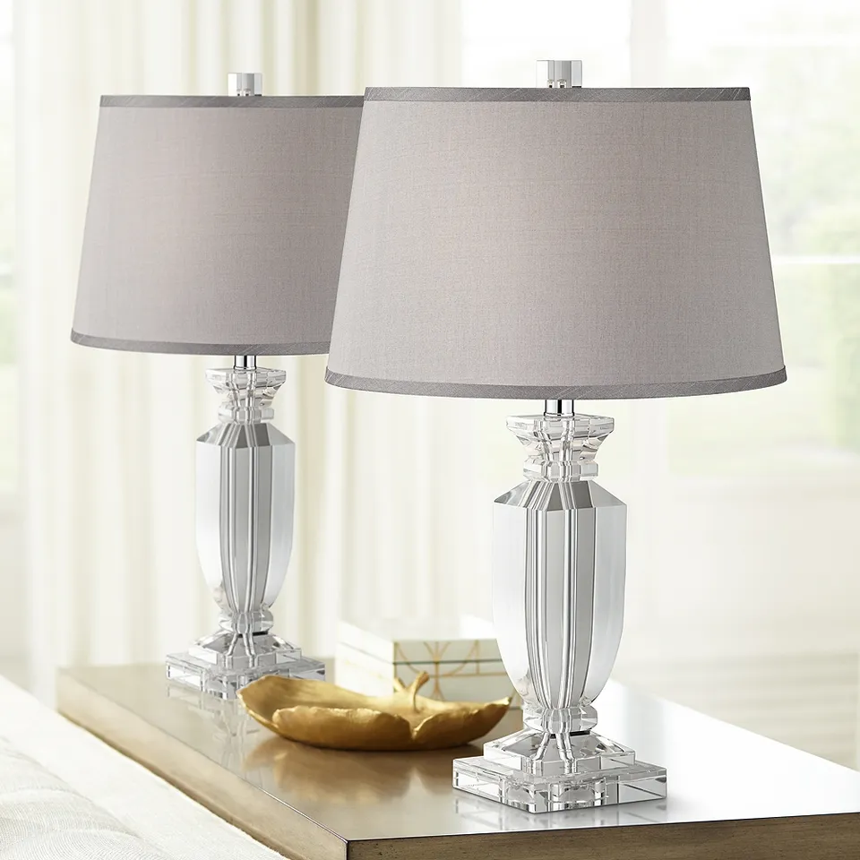 Possini Euro Sherry 25" High Crystal Table Lamps Set of 2