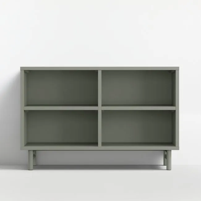Classic 46" Green Wood Kids Low Bookcase