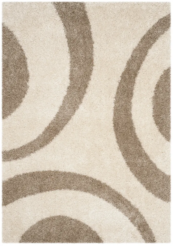 Arlo Home Woven Area Rug, PTS213B, Ivory/Beige,  5' 1" X 7' 6"