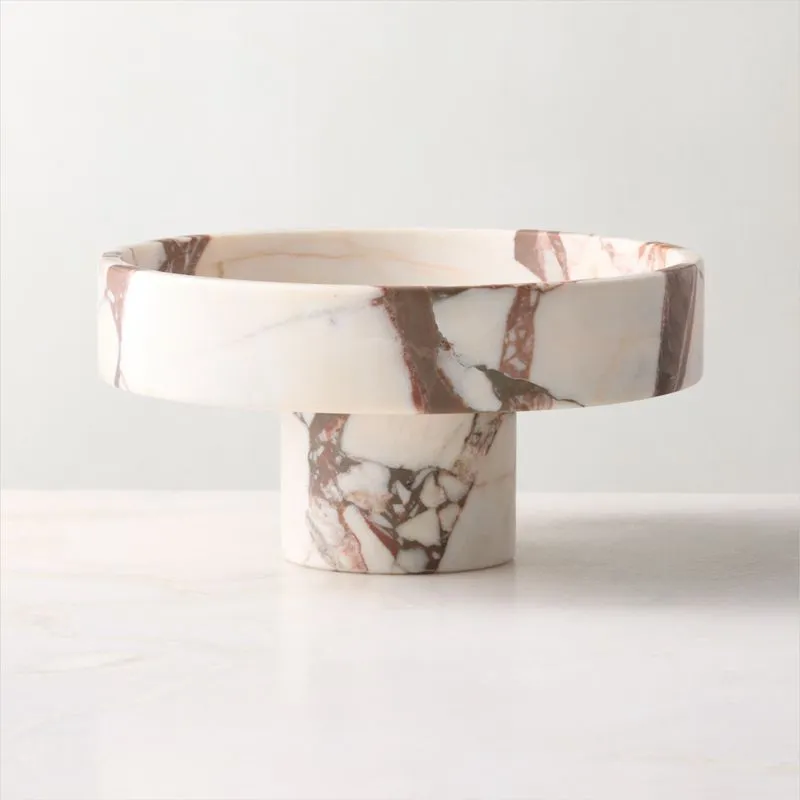 Orcino White Marble Fruit Bowl
