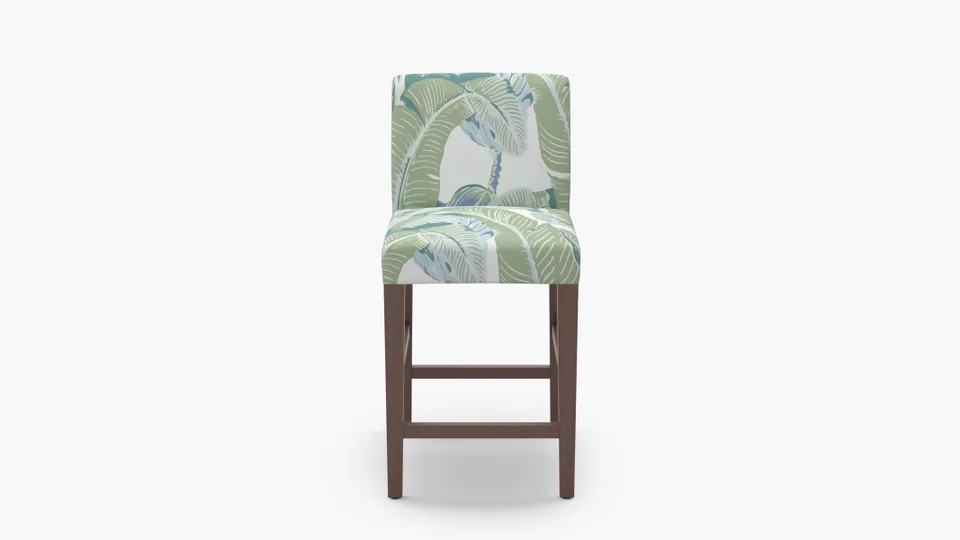 Signature Dining Counter Stool, Pistachio Martinique®, Walnut Square Tapered Leg