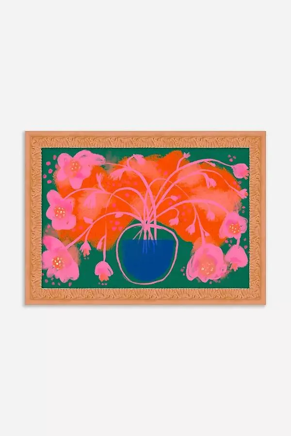 Neon Bloom Wall Art