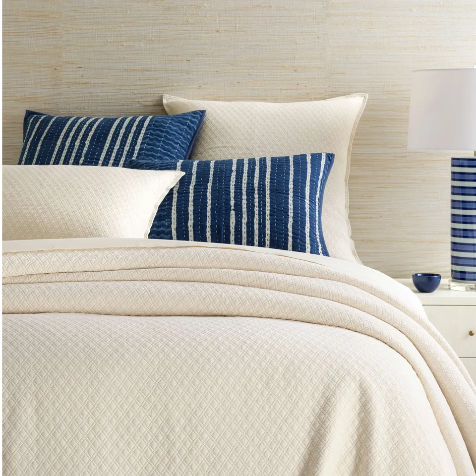 Diamond Ivory Matelasse coverlet