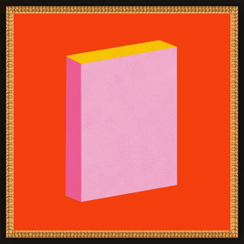 Color Books 3, Scarlet, Pink & Gold by Jessica Poundstone for Artfully Walls