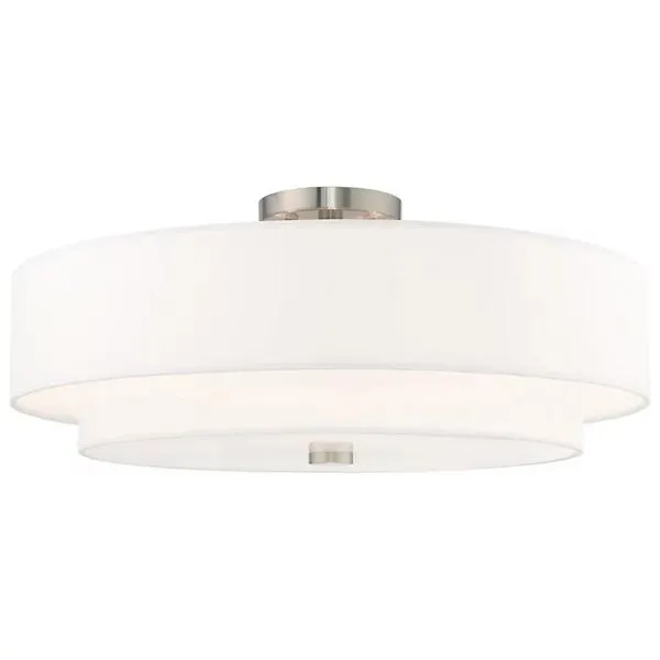 Maureen Double Shade Semi Flushmount
