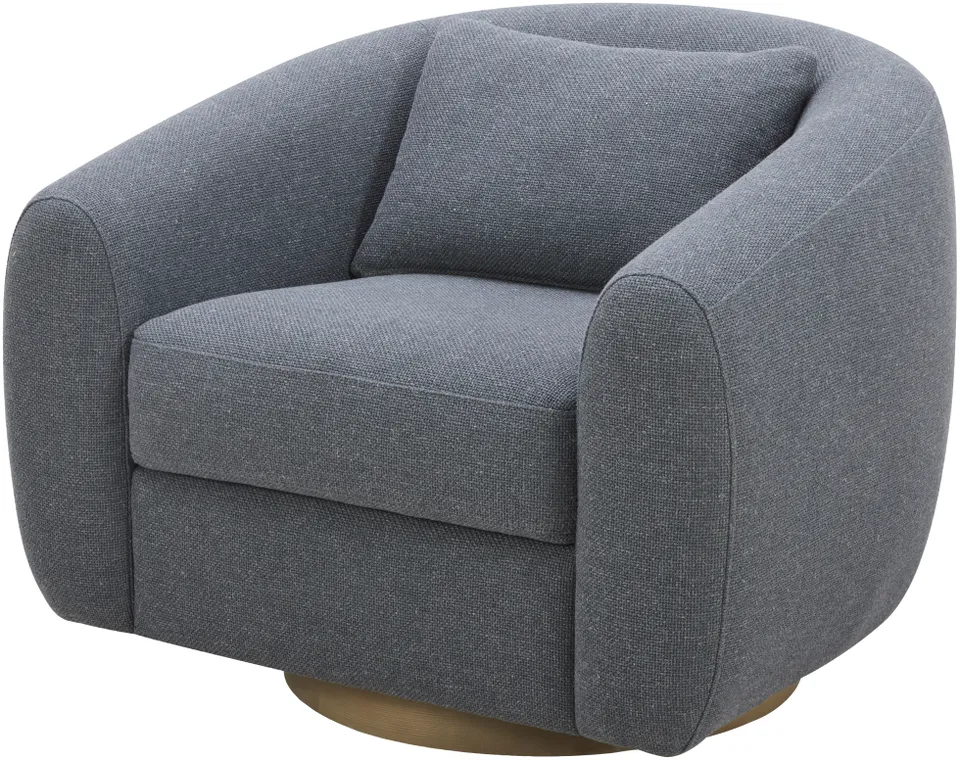 Loma Polyester 30"H x 37"W x 33"D Swivel Chair