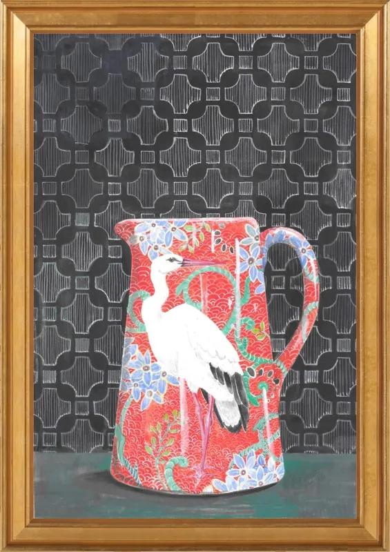 Red Vase by Miri Eshet for Artfully Walls