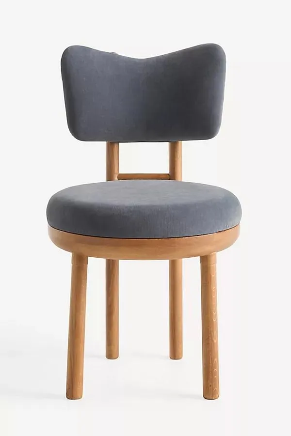 Irie Velvet Oak Wood Dining Chair