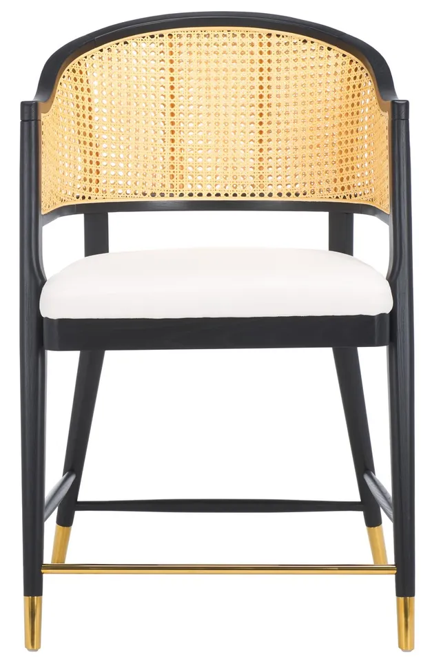 Rogue Rattan Counter Stool - Black / Natural